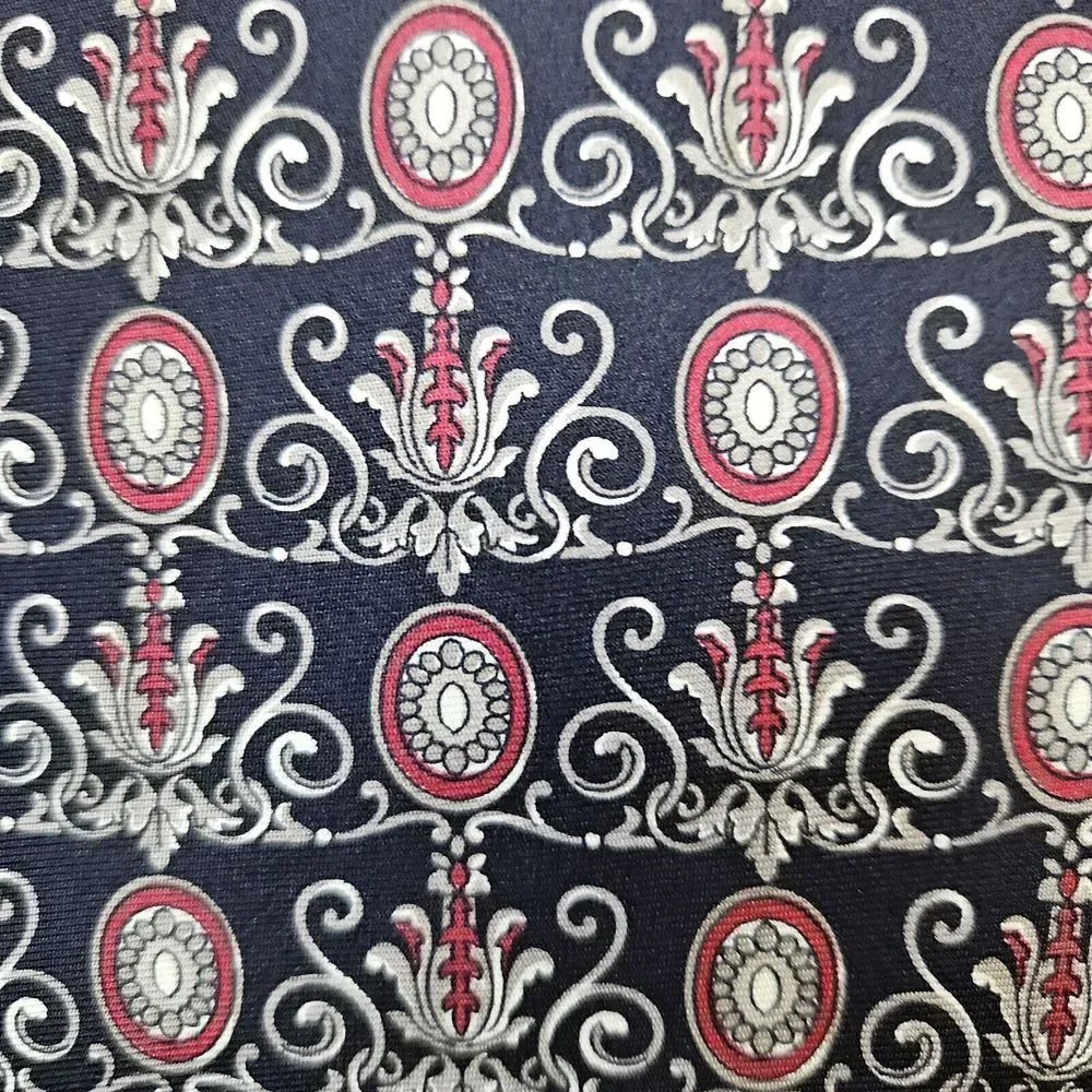 Oscar de la Renta Silk Neck Tie Filigree Cameo Design Made‎ In USA 57x4 Inches